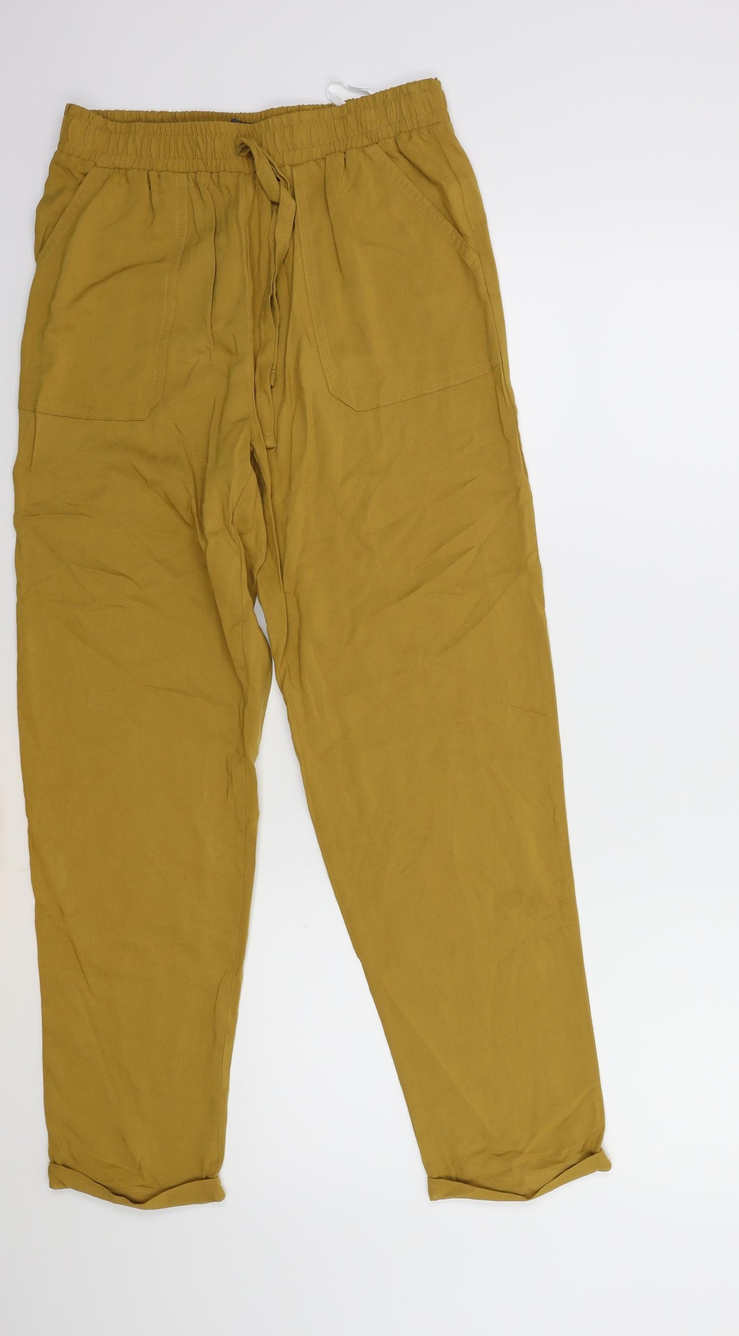 Primark Womens Yellow   Trousers  Size 8 L27 in