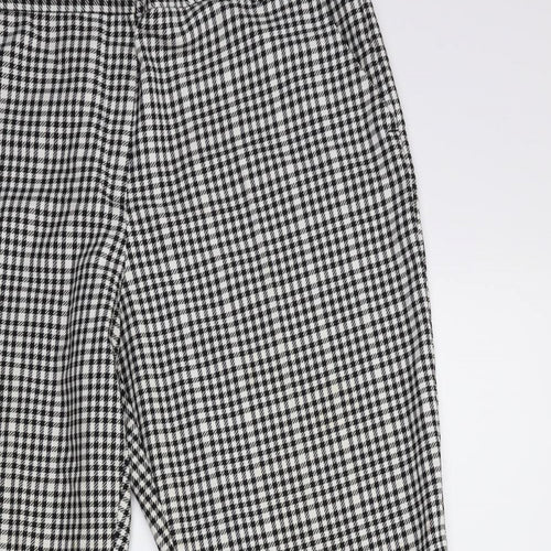 River Island Womens Black Check  Trousers  Size 16 L27 in