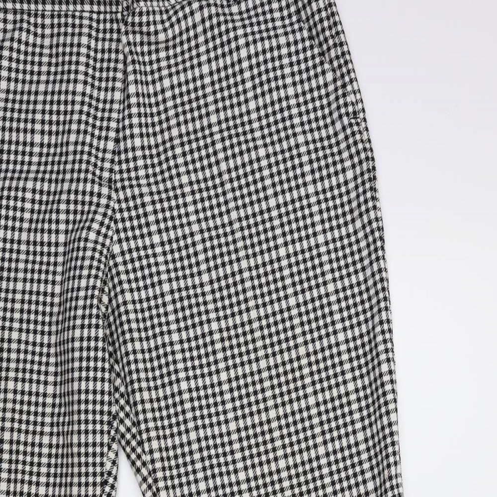 River Island Womens Black Check  Trousers  Size 16 L27 in