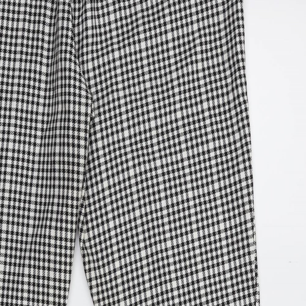 River Island Womens Black Check  Trousers  Size 16 L27 in