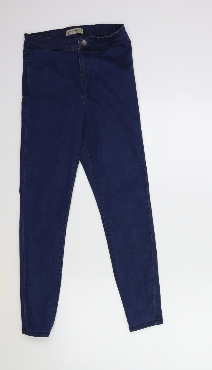 Denim & Co. Womens Blue  Denim Skinny Jeans Size 12 L27 in