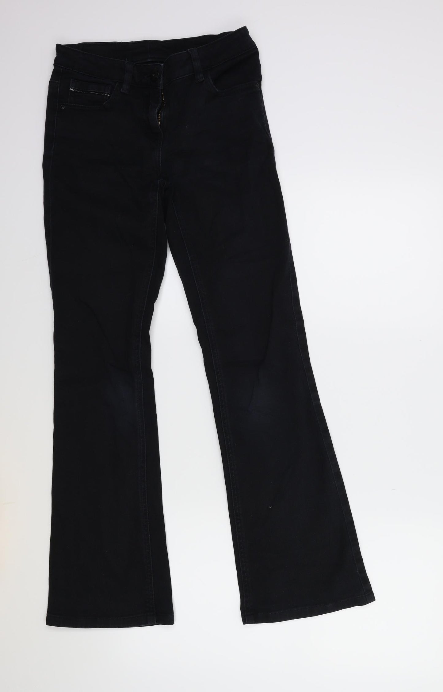 NEXT Womens Black  Denim Flared Jeans Size 26 in L29 in