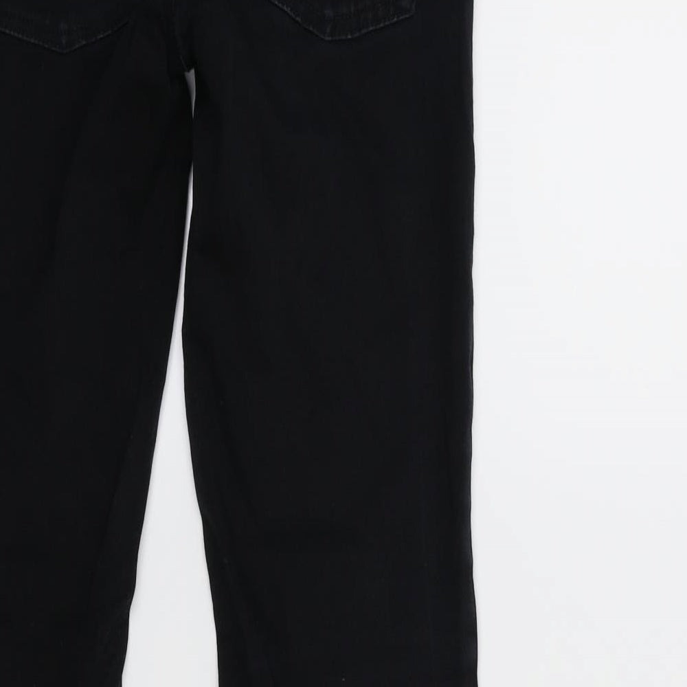 NEXT Womens Black  Denim Flared Jeans Size 26 in L29 in
