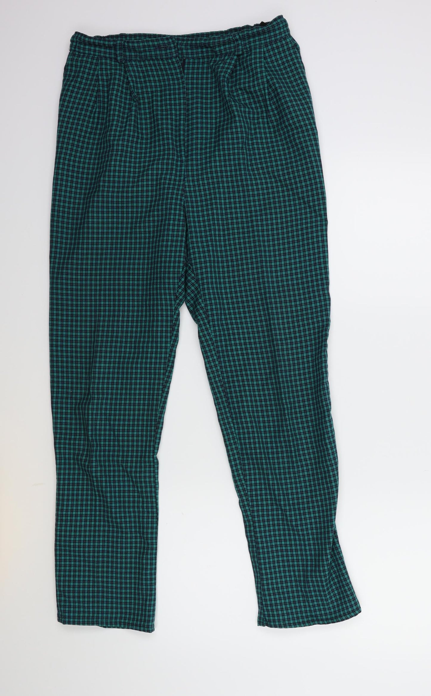 Compliments Womens Green Check  Trousers  Size 14 L28 in