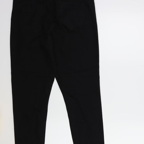 Denim & Co. Womens Black  Denim Skinny Jeans Size 14 L27 in