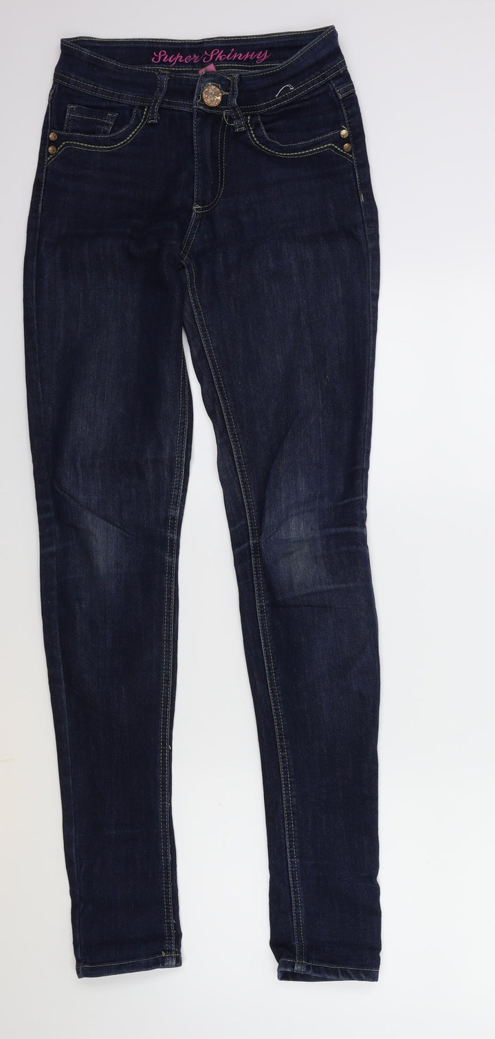 Denim & Co. Womens Blue Denim Skinny Jeans Size 6 L31 in