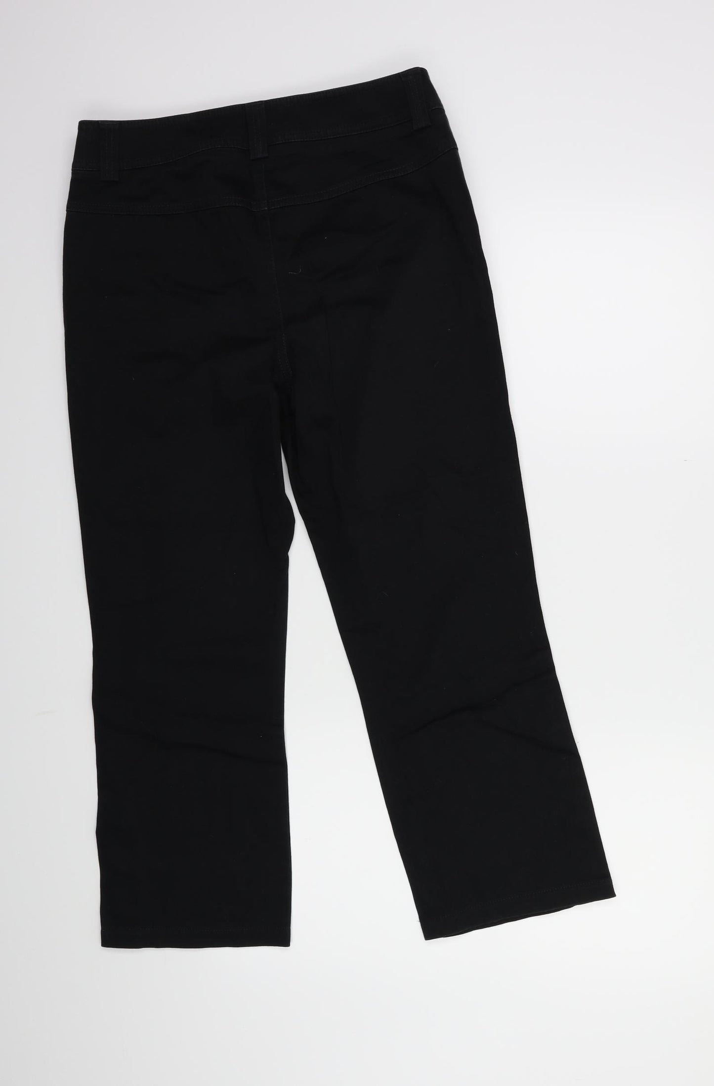 NEXT Mens Black   Cropped Trousers Size 16 L25 in