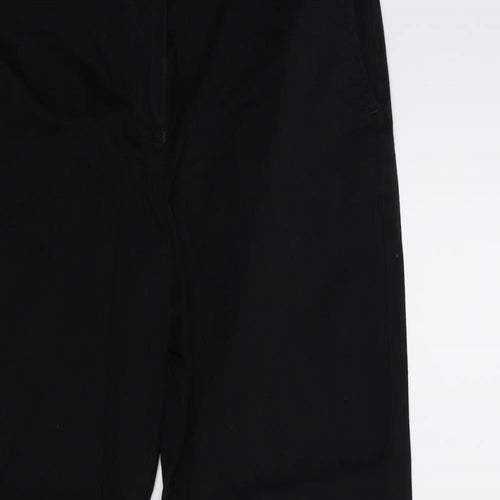 NEXT Mens Black   Cropped Trousers Size 16 L25 in