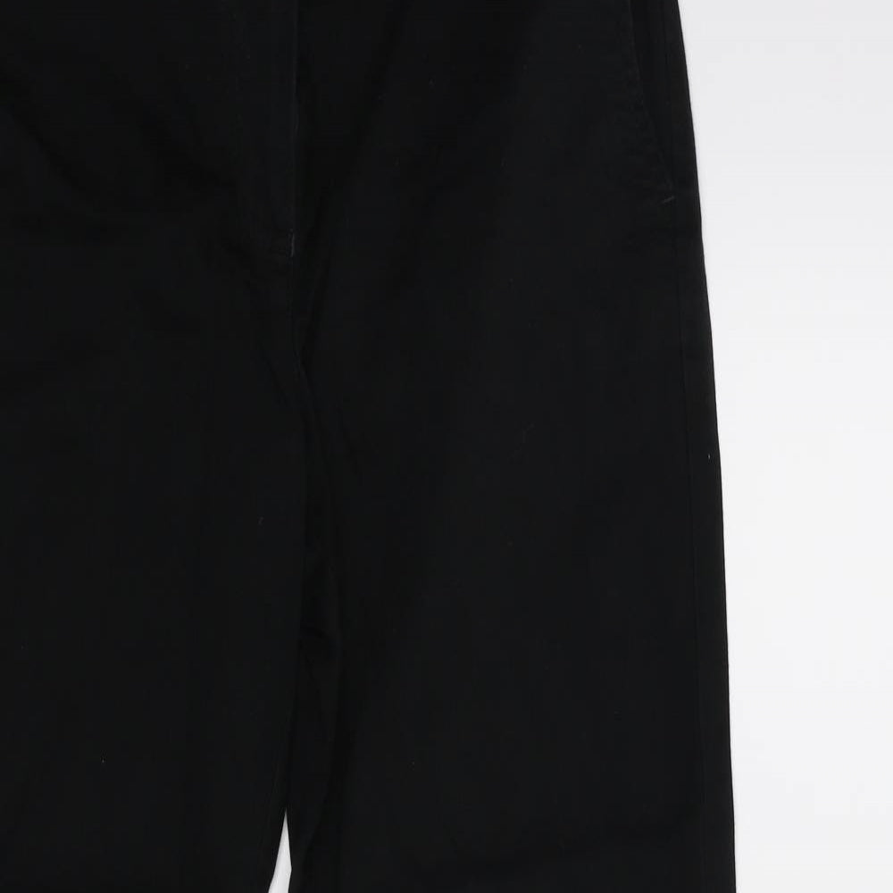 NEXT Mens Black   Cropped Trousers Size 16 L25 in