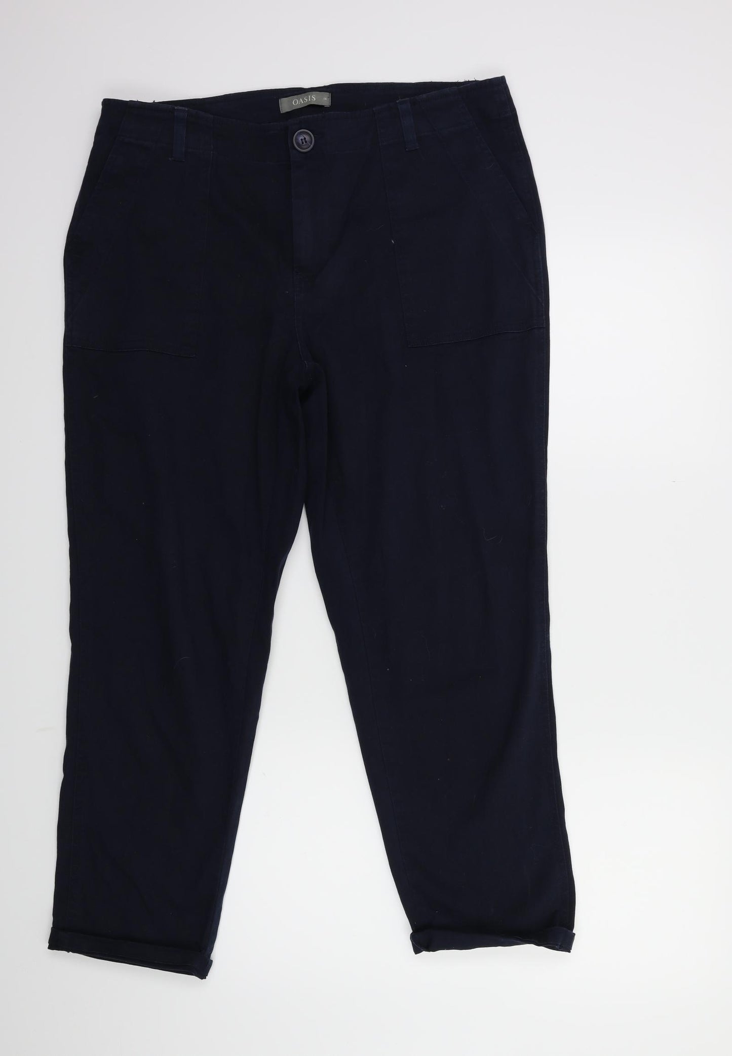 Oasis Womens Blue   Trousers  Size 14 L28 in