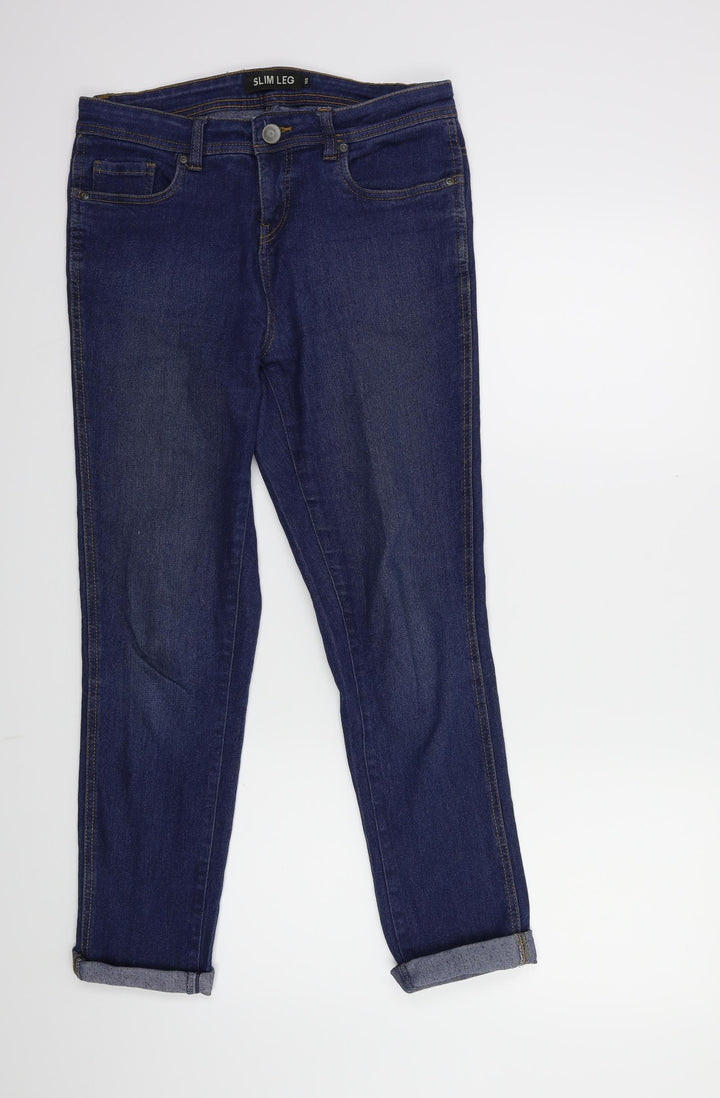 Preworn Womens Blue  Denim Straight Jeans Size 10 L25 in