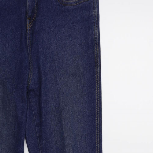 Preworn Womens Blue  Denim Straight Jeans Size 10 L25 in