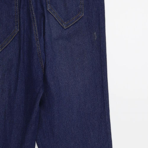 Preworn Womens Blue  Denim Straight Jeans Size 10 L25 in
