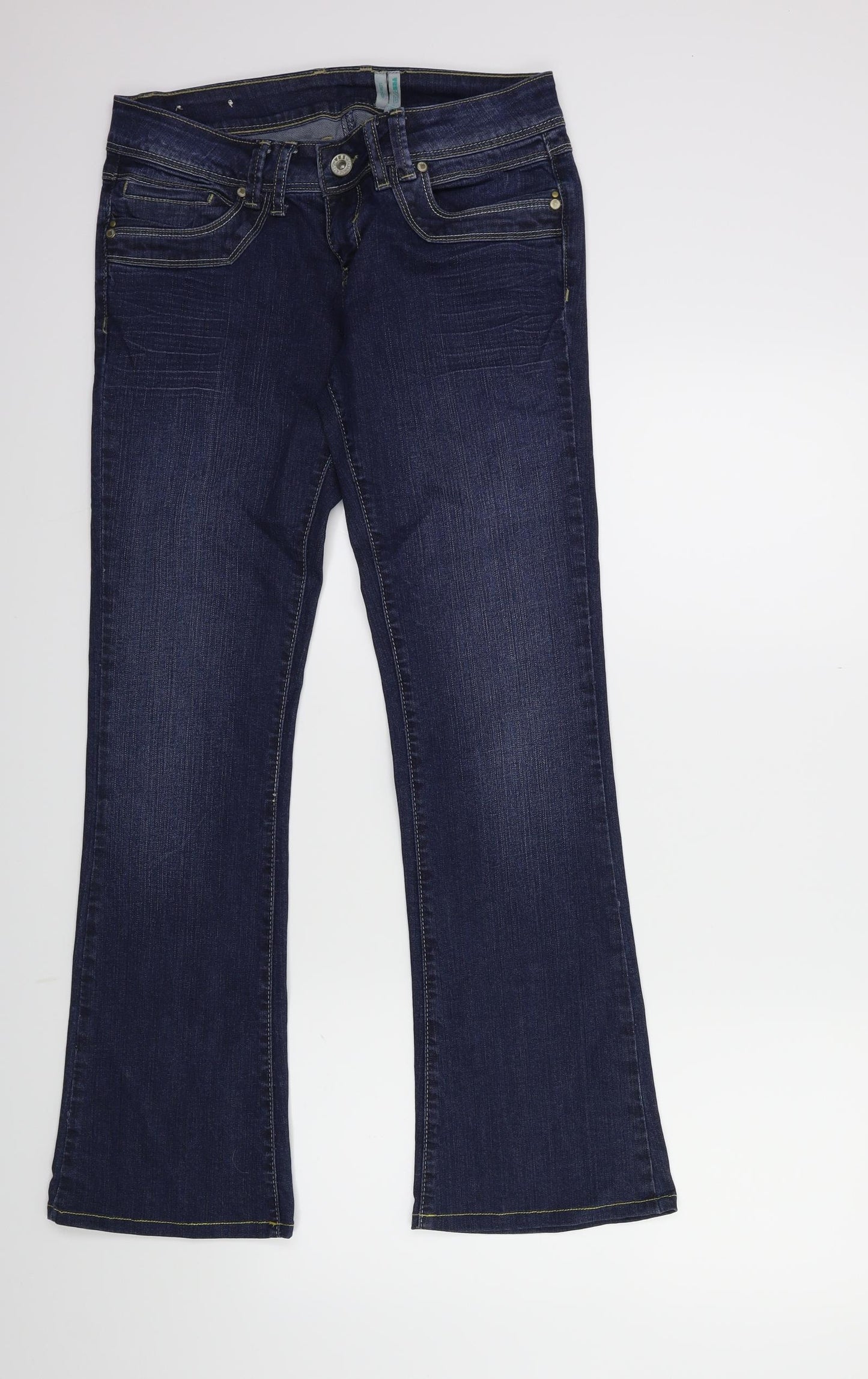 Yesyes Womens Blue  Denim Flared Jeans Size 10 L30 in