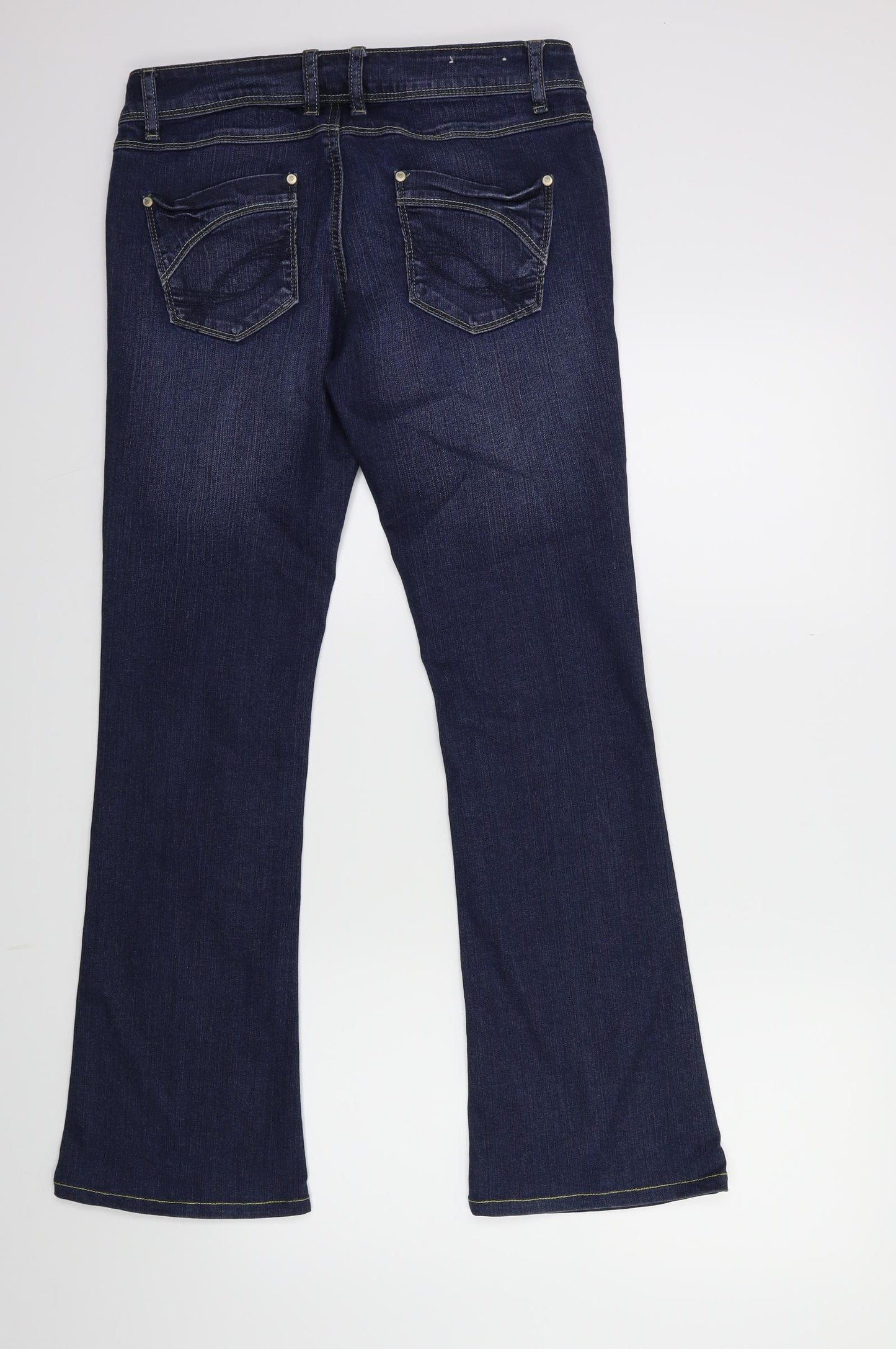 Yesyes Womens Blue  Denim Flared Jeans Size 10 L30 in