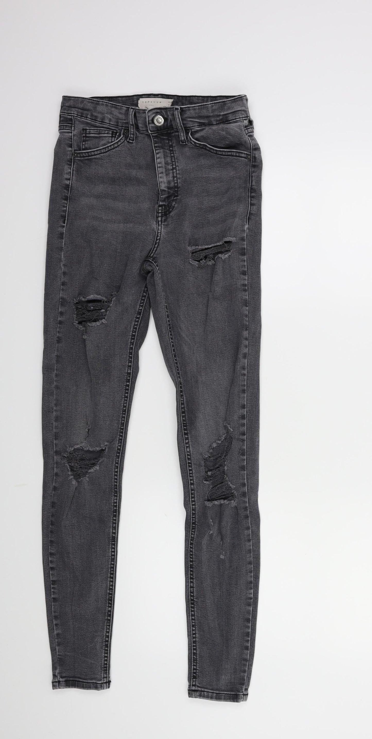 Topshop Womens Grey  Denim Skinny Jeans Size 26 in L34 in