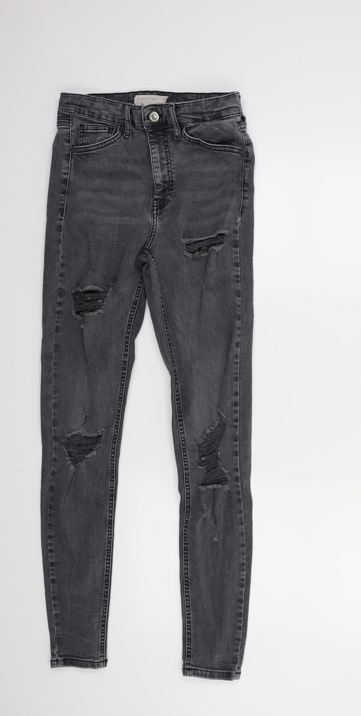 Topshop Womens Grey  Denim Skinny Jeans Size 26 in L34 in