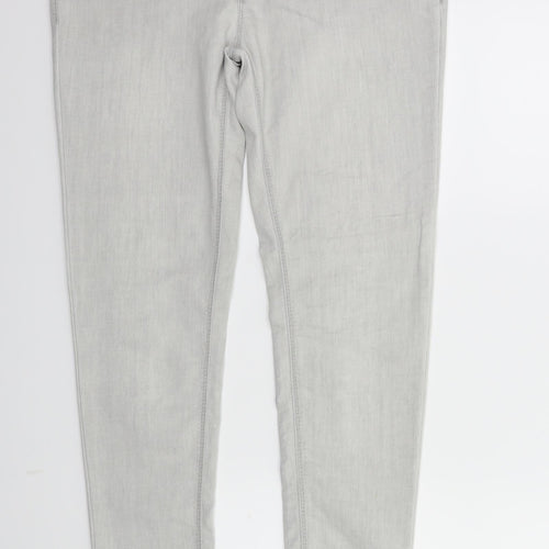Denim & Co. Womens Grey  Denim Skinny Jeans Size 12 L30 in
