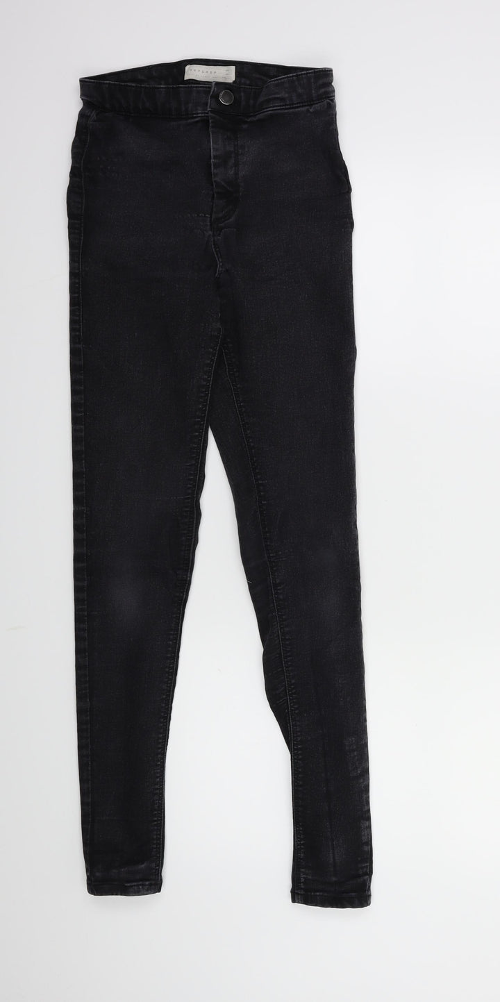 Topshop Womens Black Denim Skinny Jeans Size 28 in L30 in
