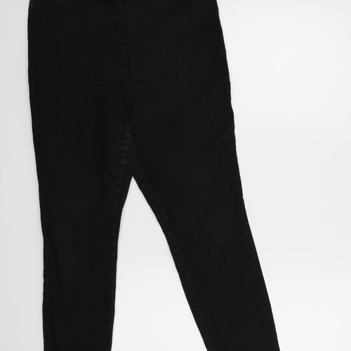 H&M Womens Black  Denim Skinny Jeans Size 14 L26 in