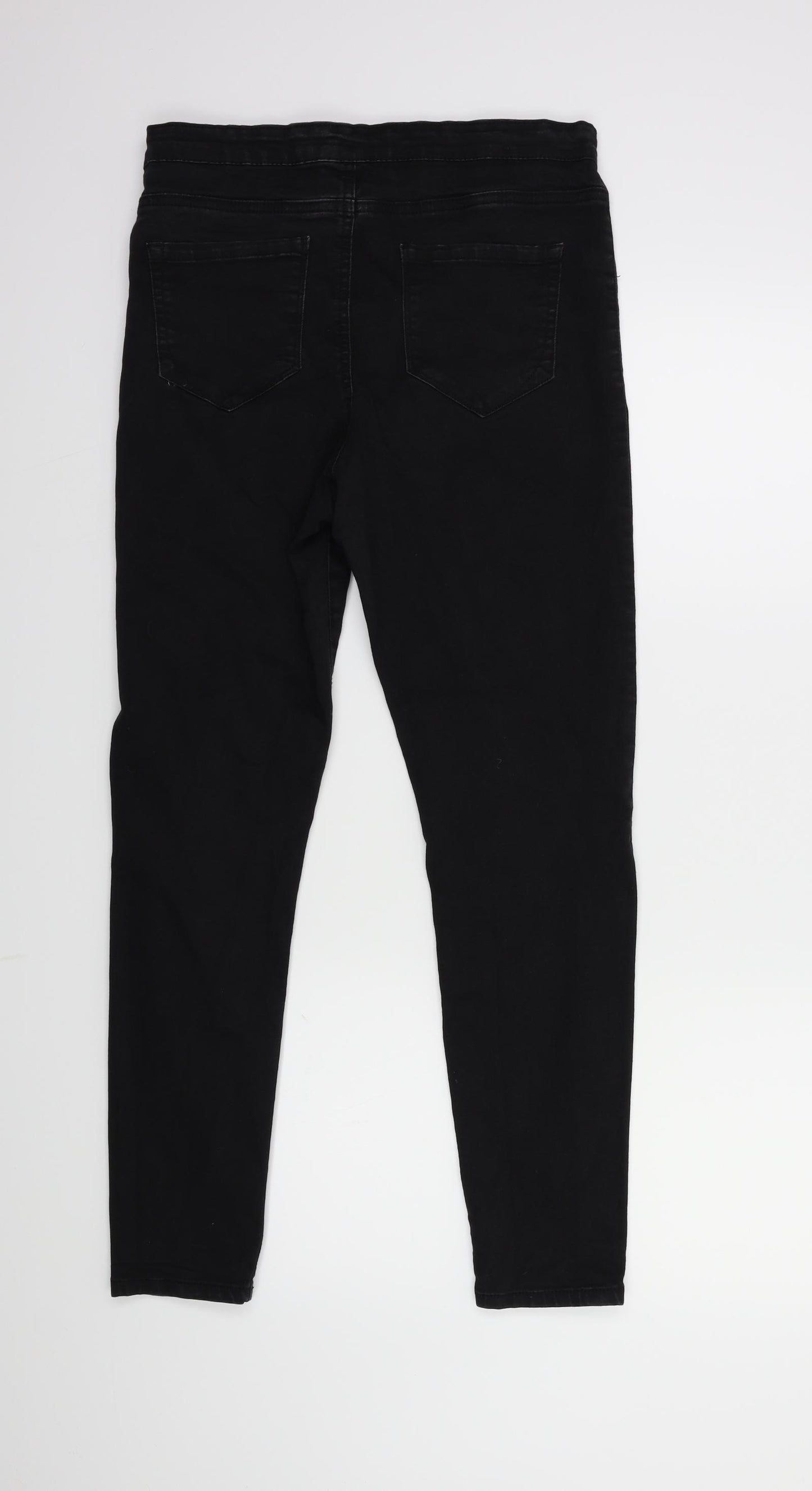 Denim & Co. Womens Black  Denim Skinny Jeans Size 14 L26 in