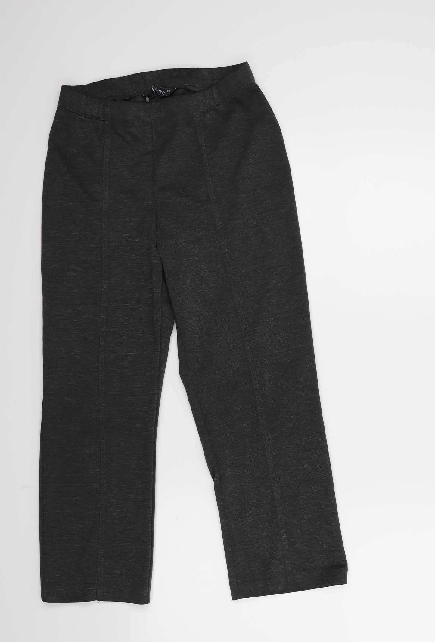 Bonmarché Womens Grey   Cropped Trousers Size 10 L23 in