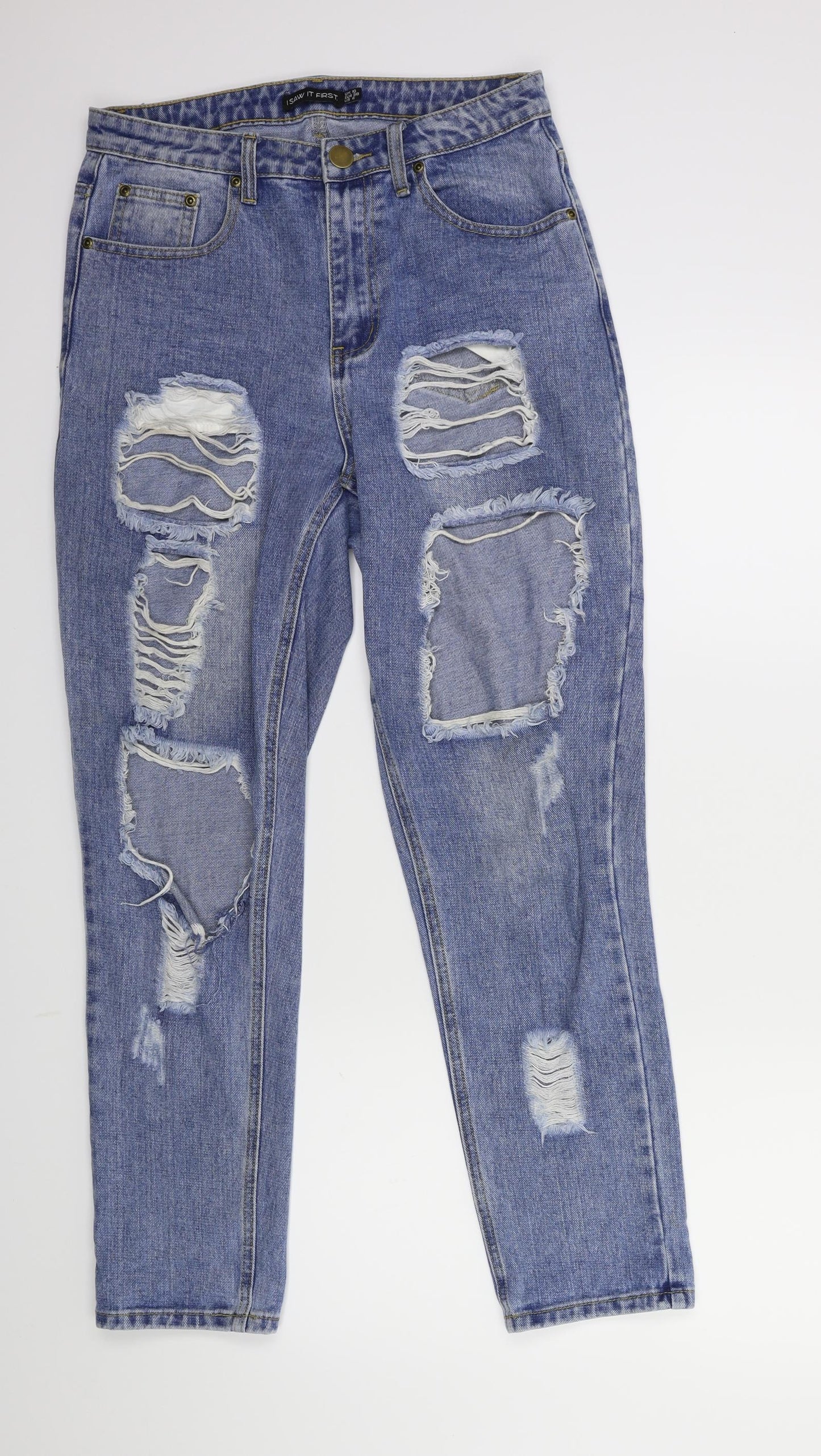 I SAW IT FIRST Womens Blue  Denim Skinny Jeans Size 10 L28 in