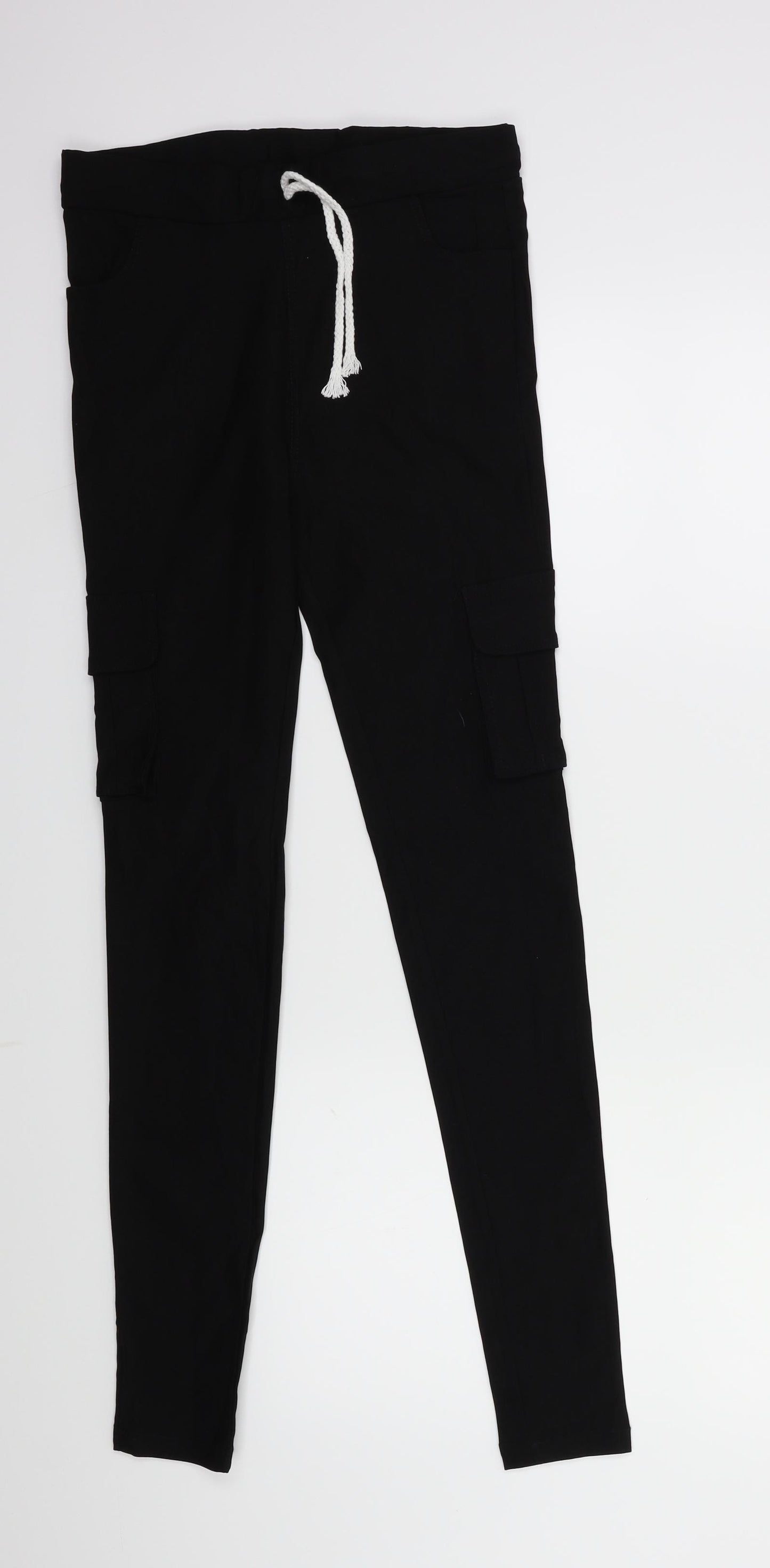 Preworn Womens Black   Trousers  Size 28 in L27 in