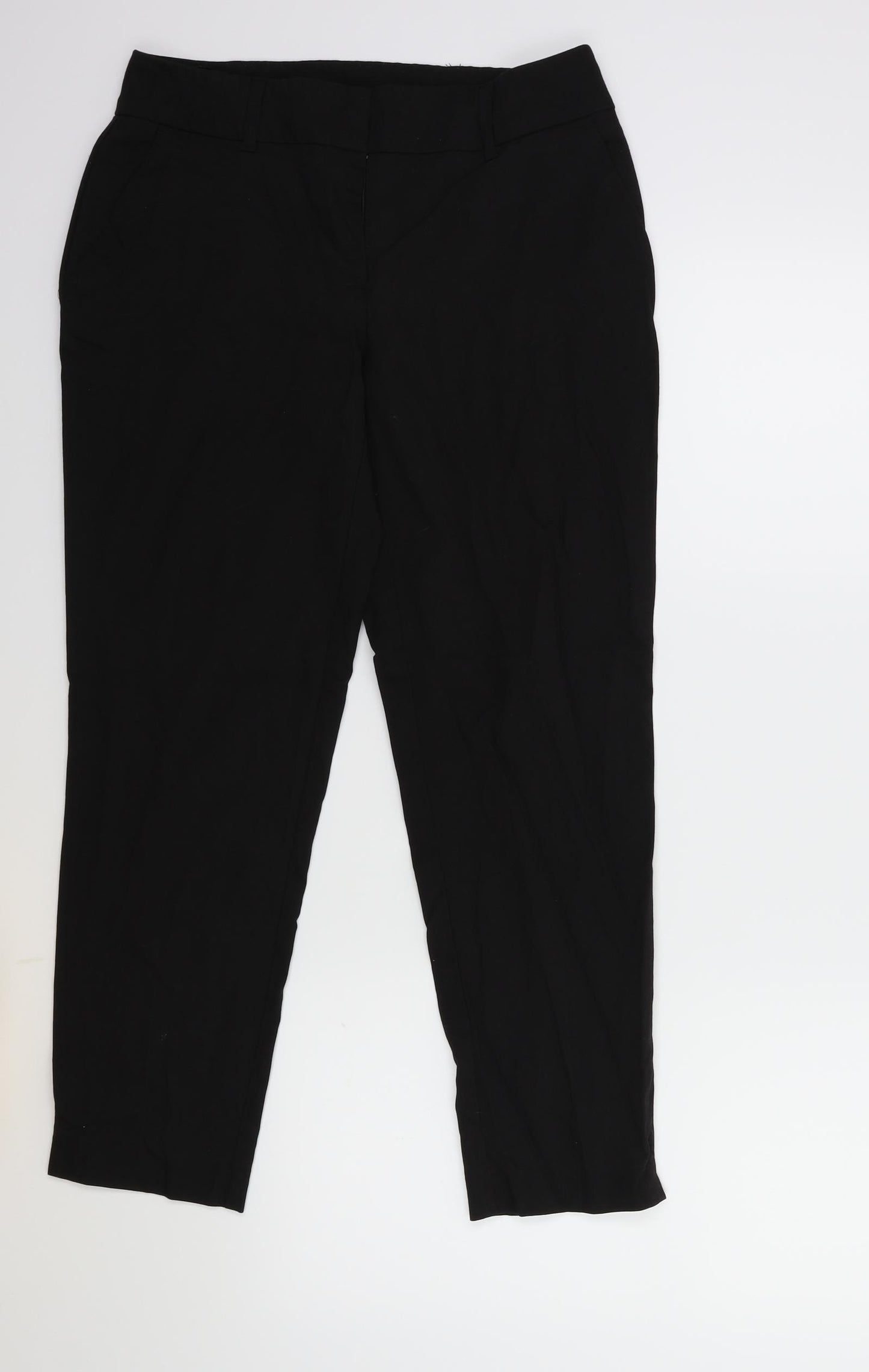Dorothy Perkins Womens Black   Cropped Trousers Size 8 L25 in