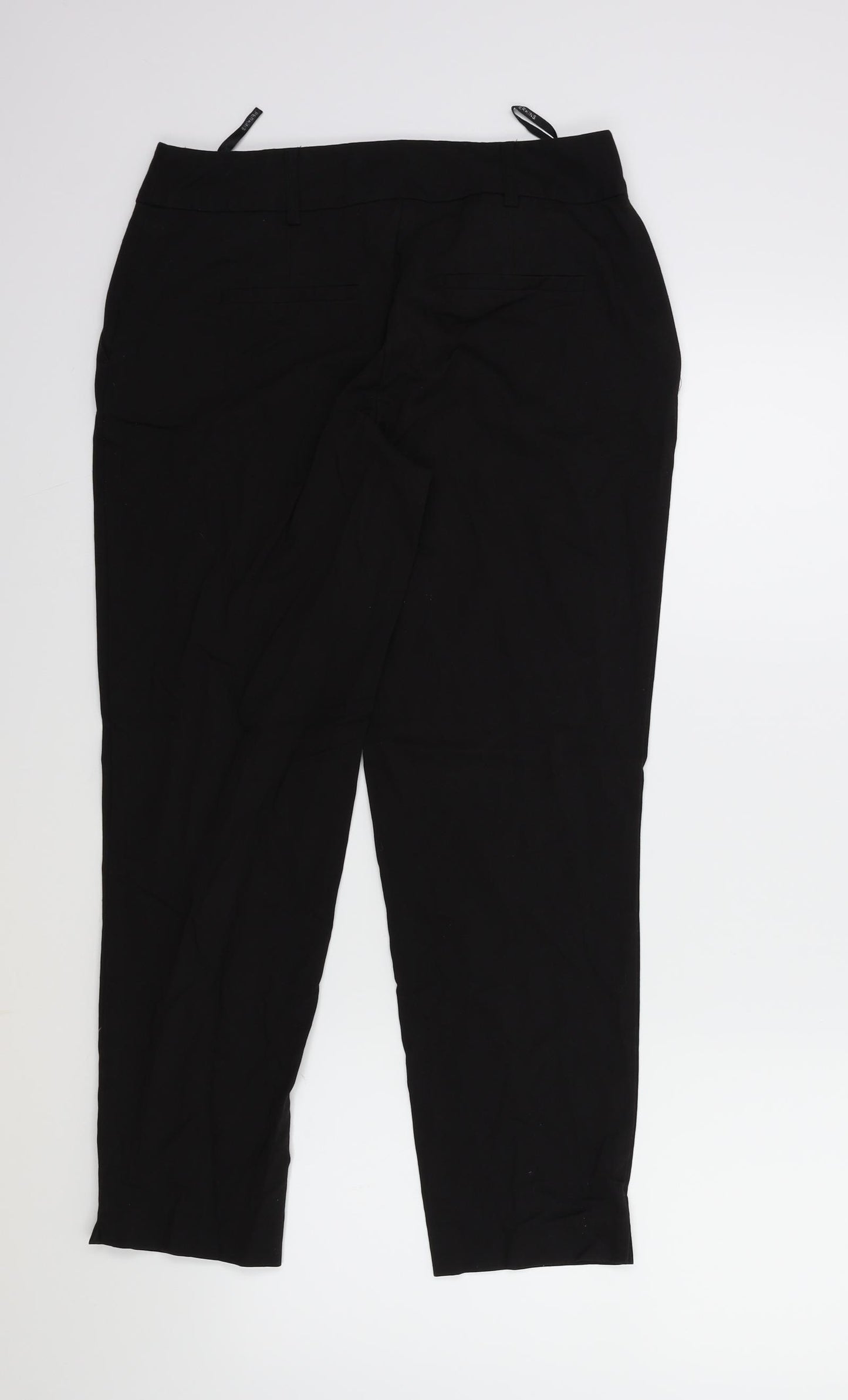 Dorothy Perkins Womens Black   Cropped Trousers Size 8 L25 in