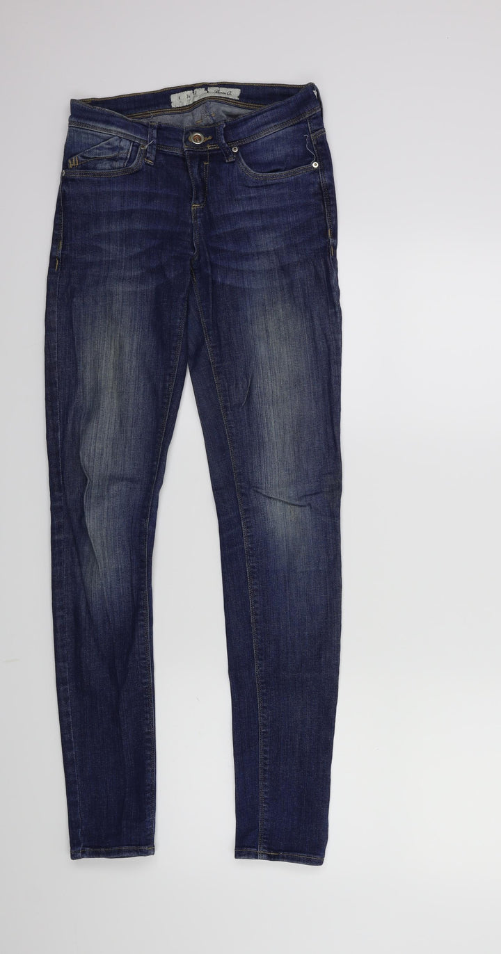 Denim & Co. Womens Blue Denim Skinny Jeans Size 6 L30 in