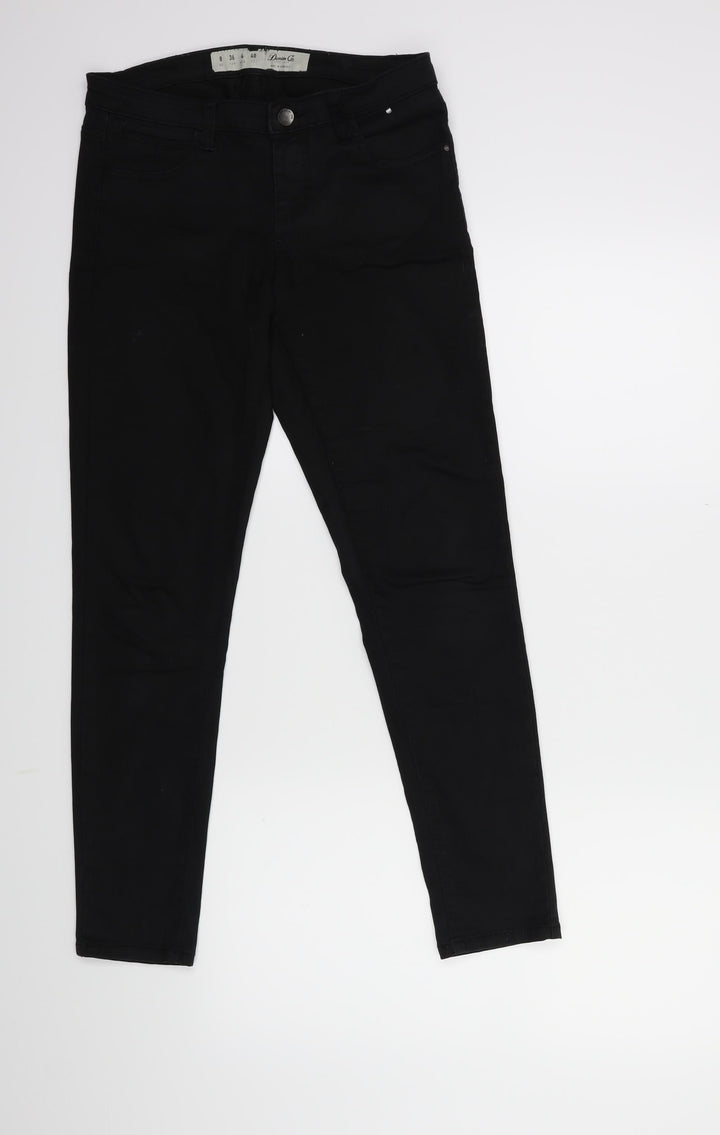 Denim & Co. Womens Black  Denim Skinny Jeans Size 8 L27 in