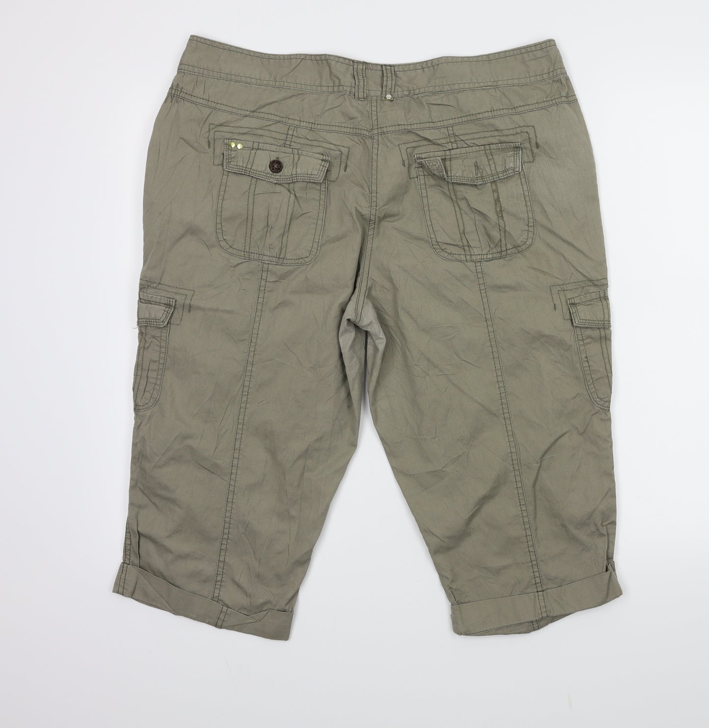 George Womens Green   Cargo Trousers Size 16 L20 in