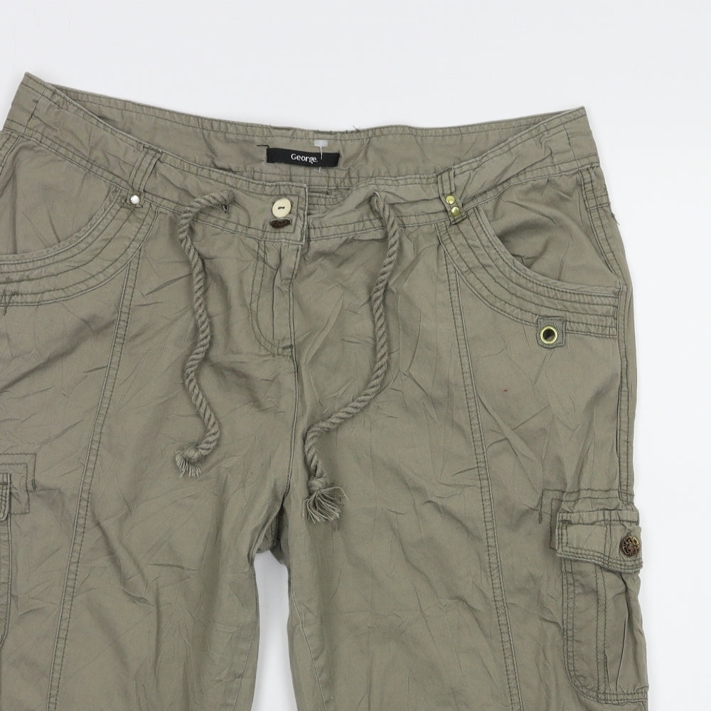 George Womens Green   Cargo Trousers Size 16 L20 in