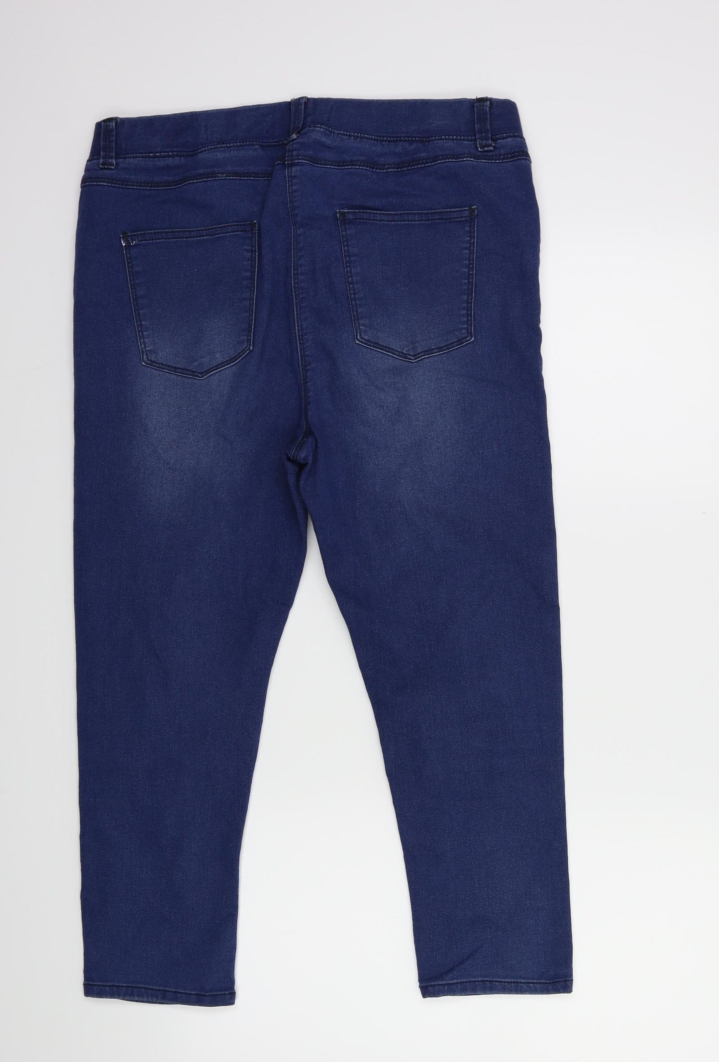 Simply Be Womens Blue  Denim Cropped Jeans Size 14 L22 in
