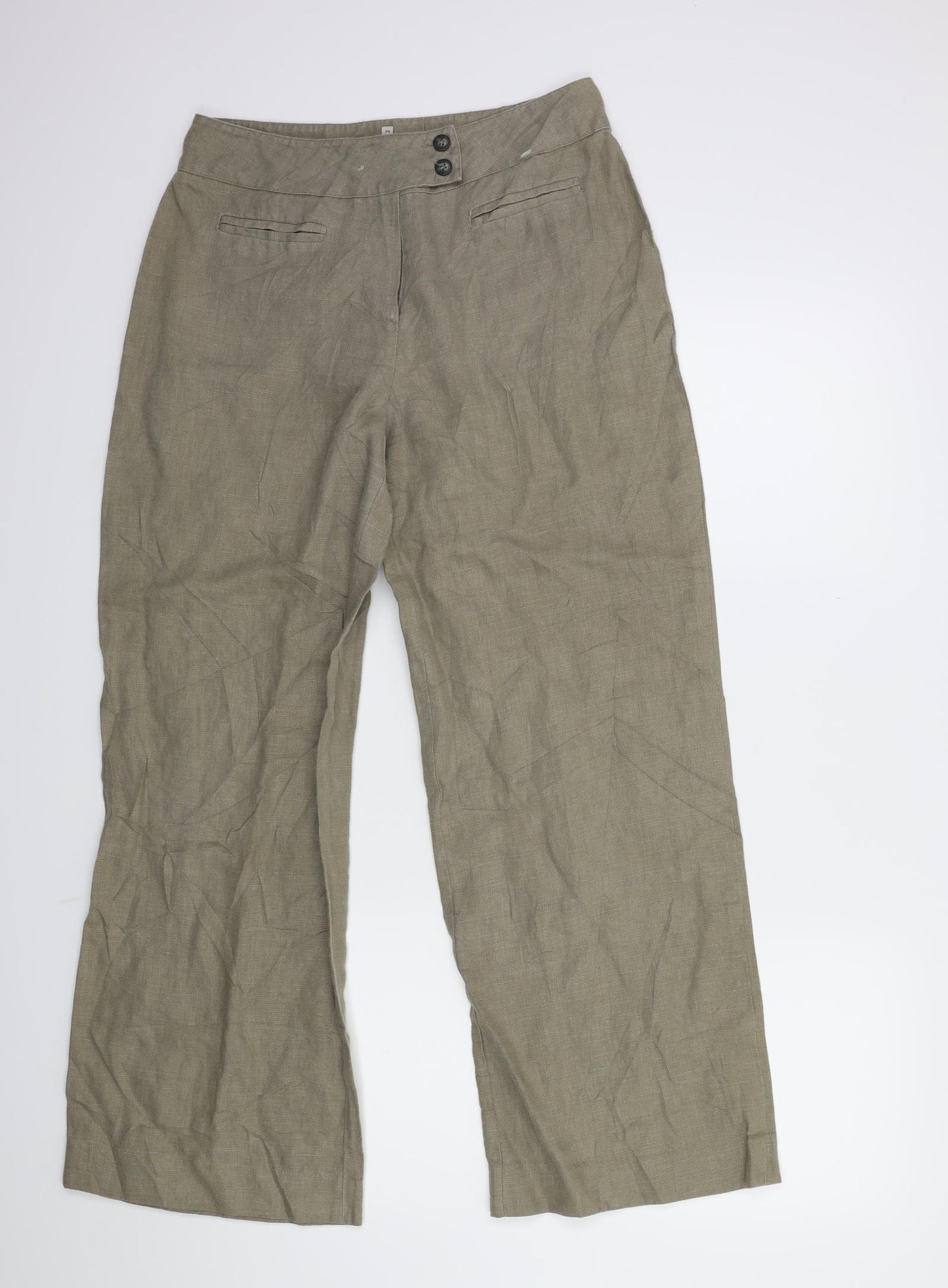 John Lewis Womens Green   Trousers  Size 12 L29 in