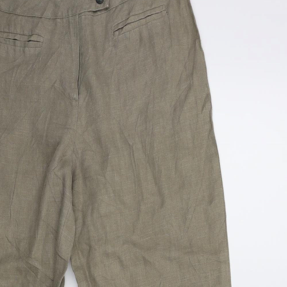 John Lewis Womens Green   Trousers  Size 12 L29 in