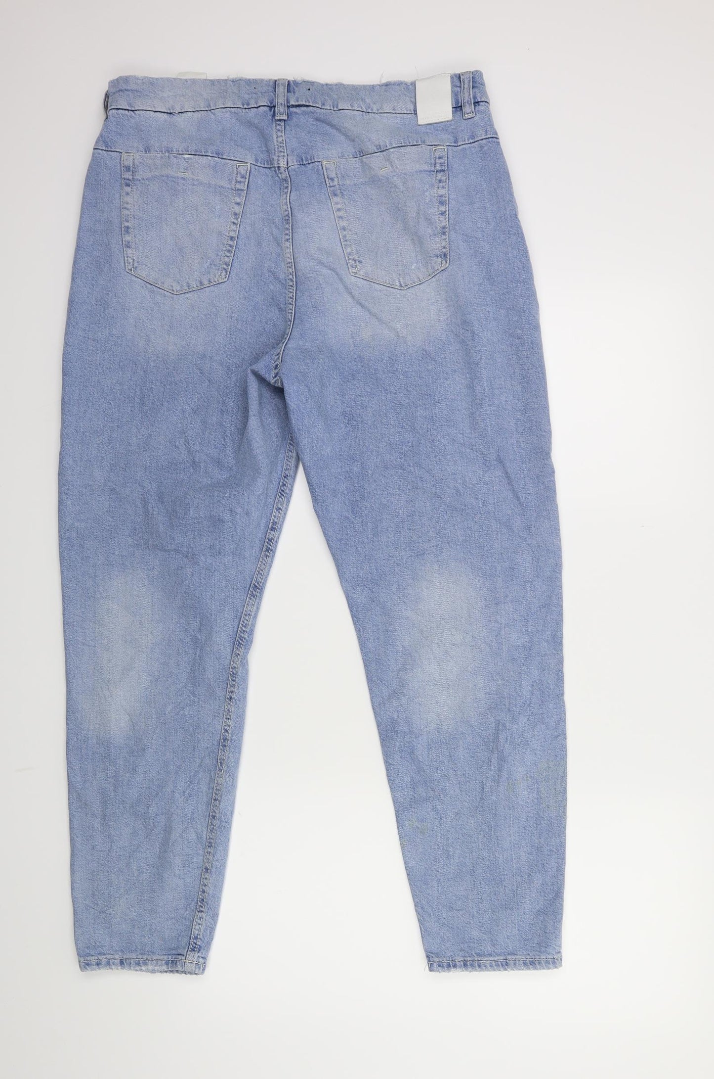 RESERVED Womens Blue  Denim Mom Jeans Size 14 L27 in