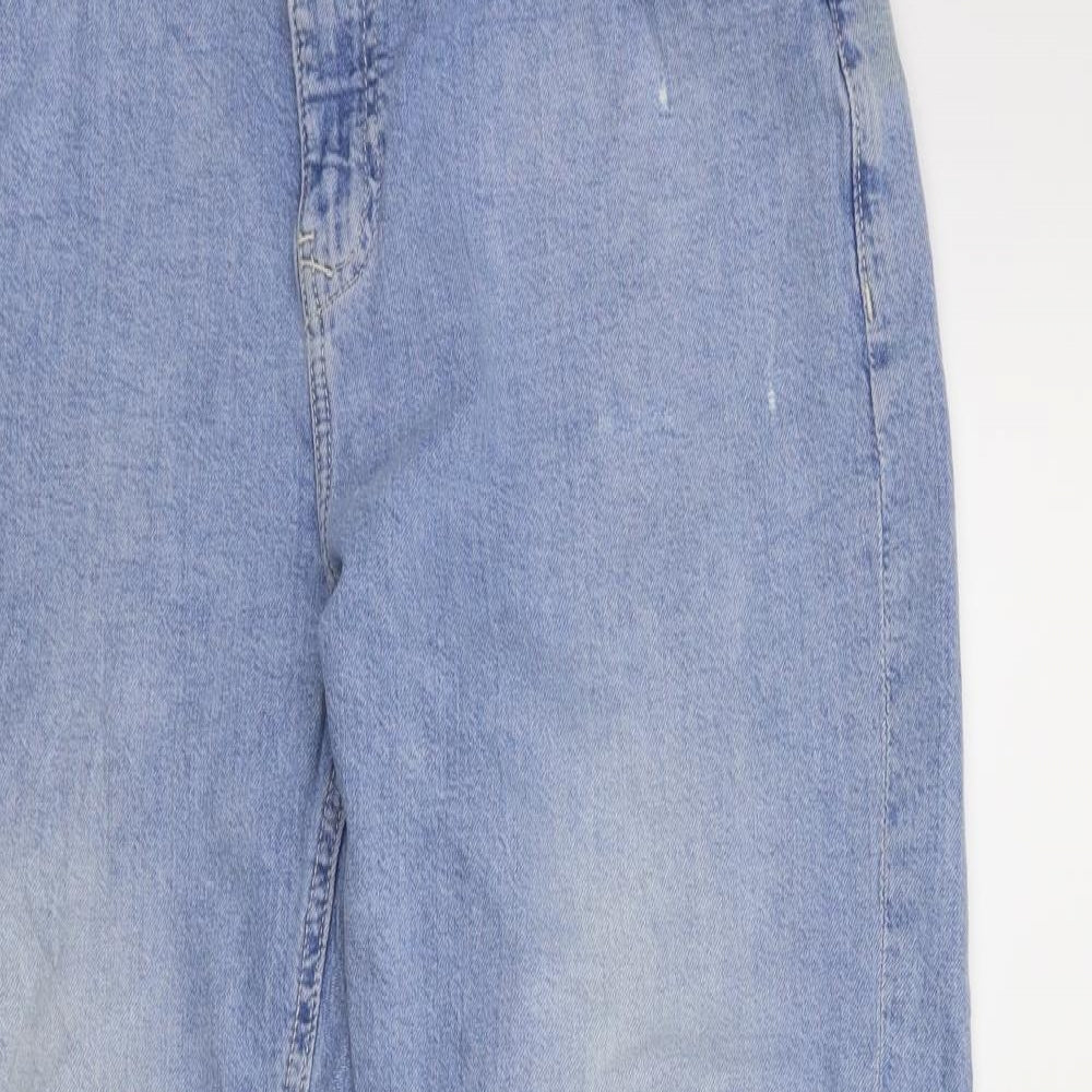 RESERVED Womens Blue  Denim Mom Jeans Size 14 L27 in
