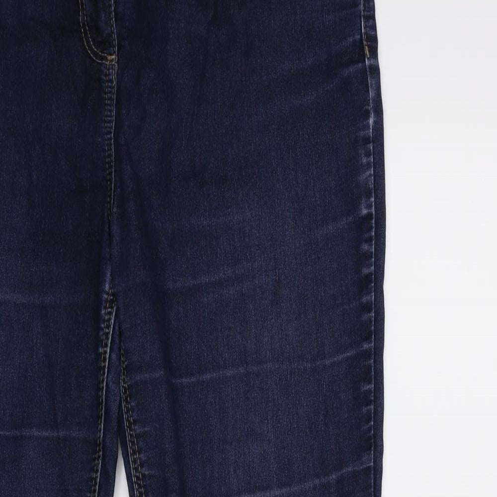 Wallis Womens Blue  Denim Straight Jeans Size 14 L29 in