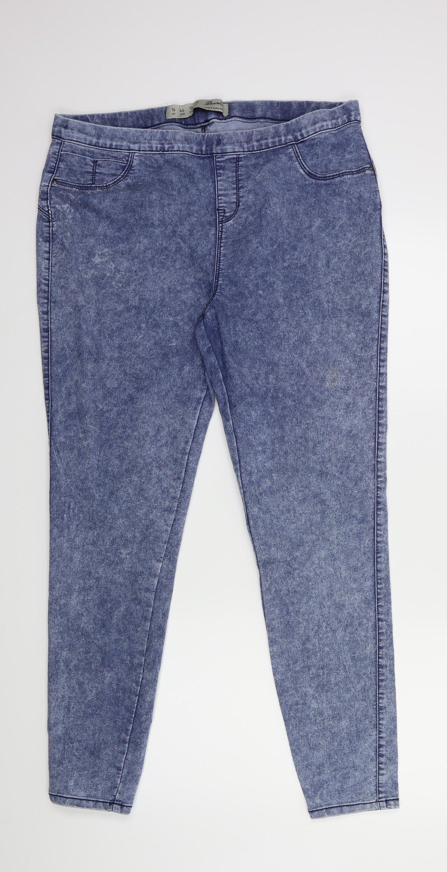 Denim & Co. Womens Blue  Denim Skinny Jeans Size 16 L27 in