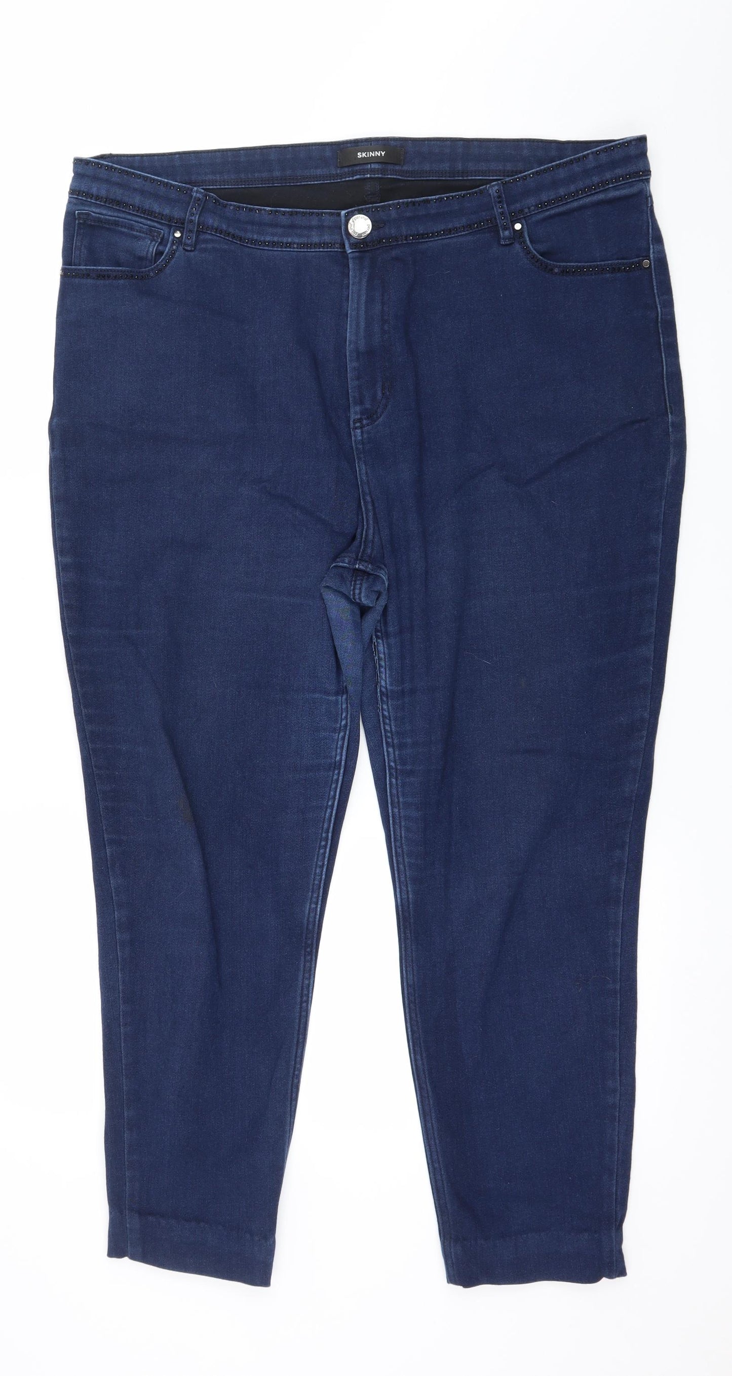 Marks and Spencer Womens Blue  Denim Skinny Jeans Size 20 L25 in