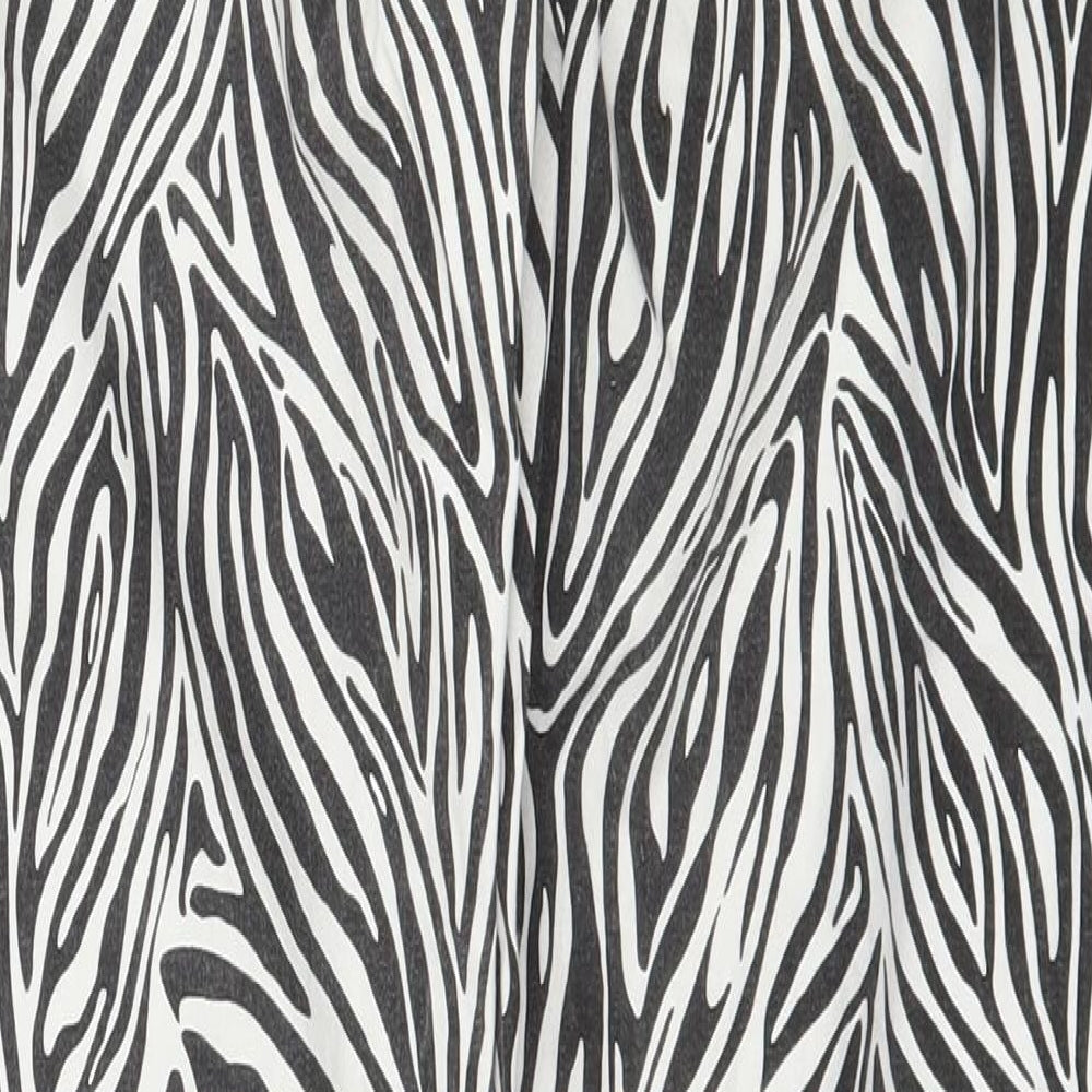 Mango Womens Black Animal Print Denim Skinny Jeans Size 12 L31 in