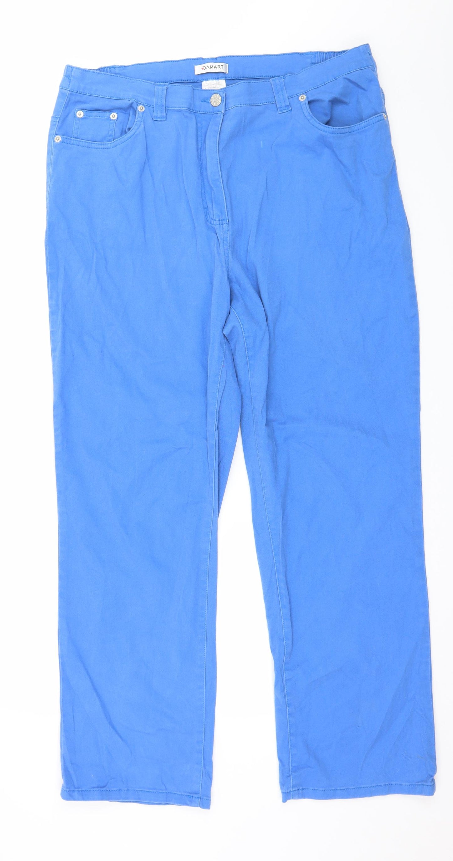 Damart Womens Blue  Denim Straight Jeans Size 16 L28 in