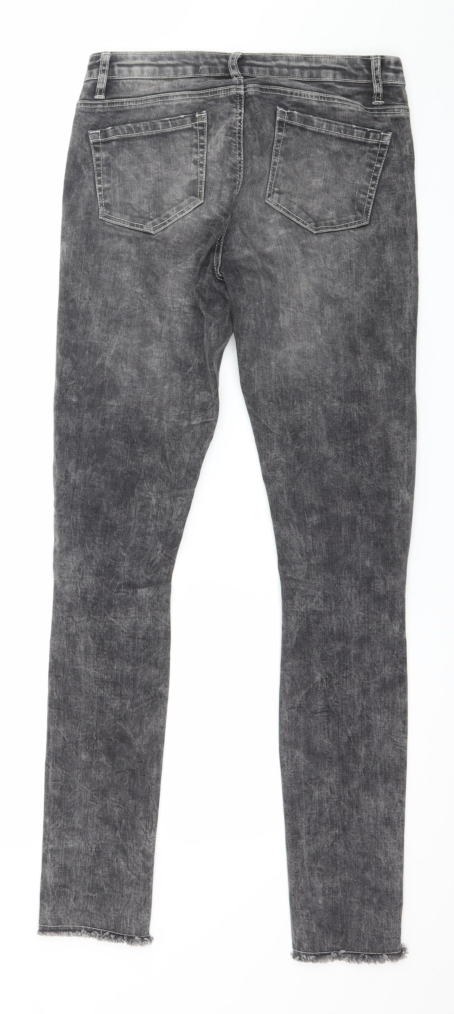 Denim & Co. Womens Grey  Denim Skinny Jeans Size 8 L29 in