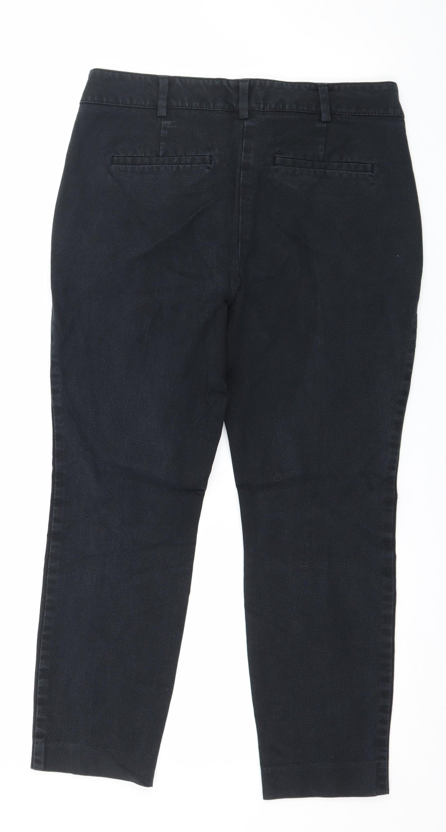 NEXT Womens Black  Denim Cropped Jeans Size 10 L23 in