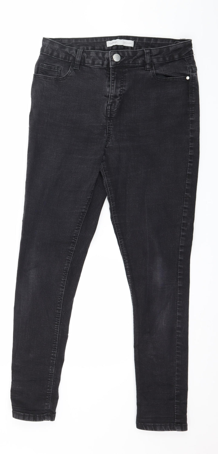 George Womens Grey Denim Skinny Jeans Size 14 L27 in