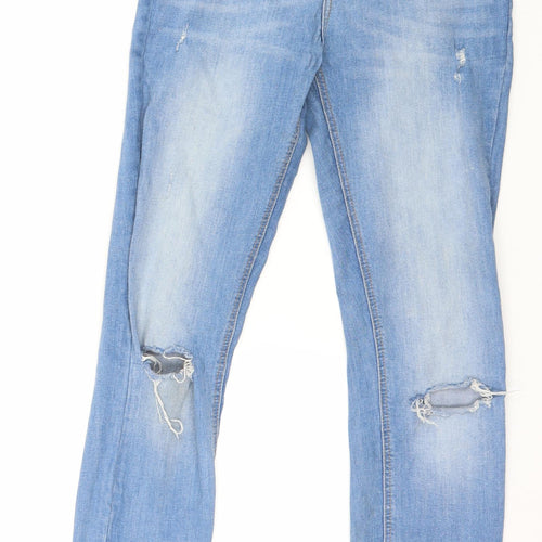 Denim & Co. Womens Blue  Denim Skinny Jeans Size 10 L28 in