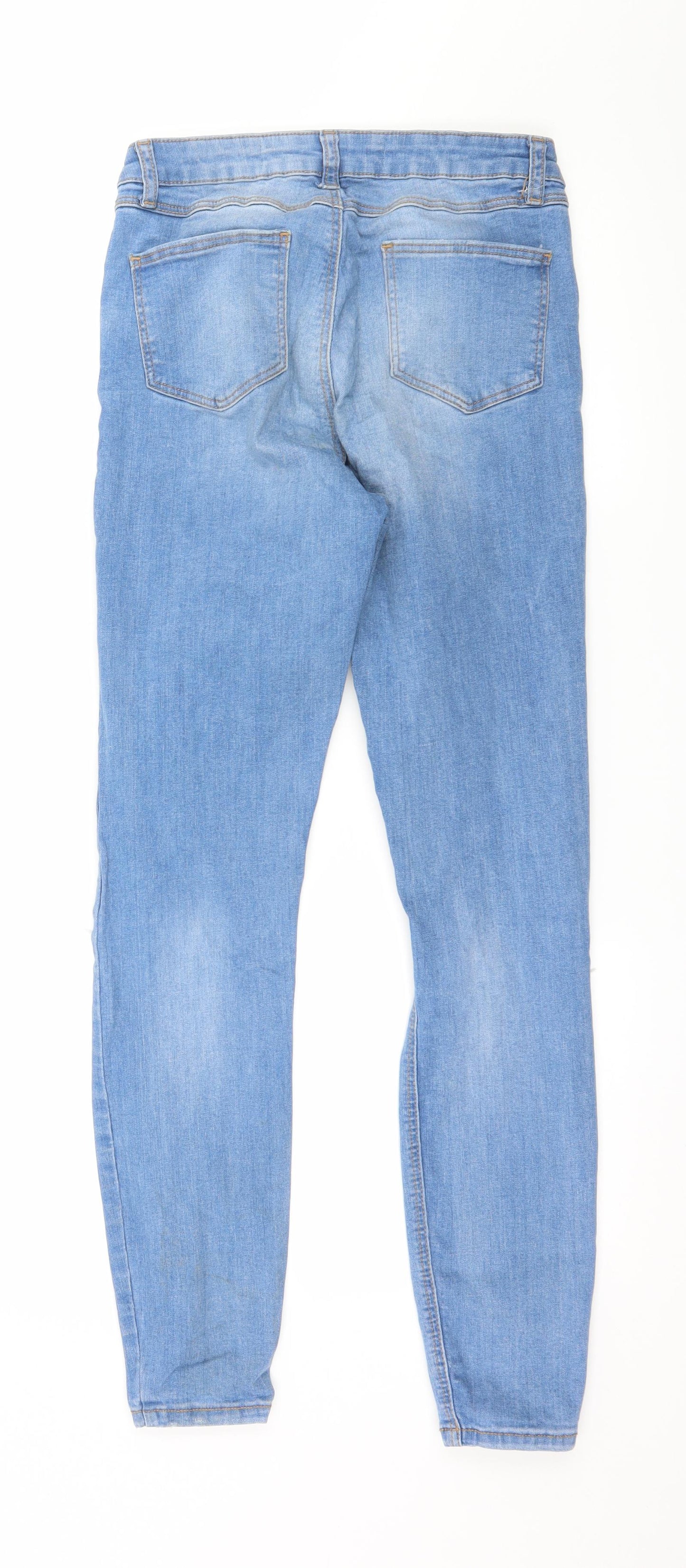 Denim & Co. Womens Blue  Denim Skinny Jeans Size 10 L28 in