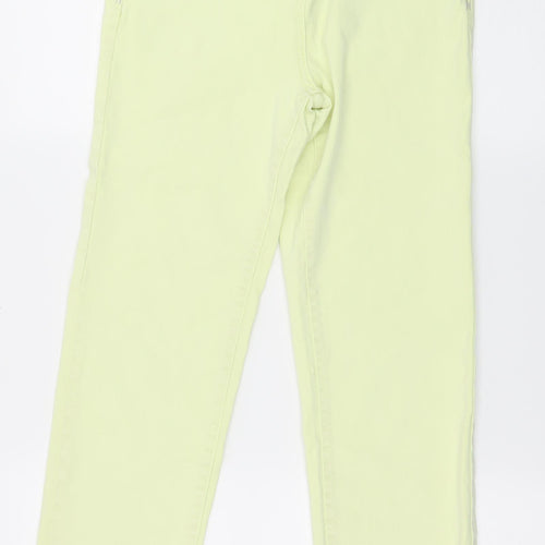 Preworn Womens Green  Denim Cropped Jeans Size 28 in L24 in